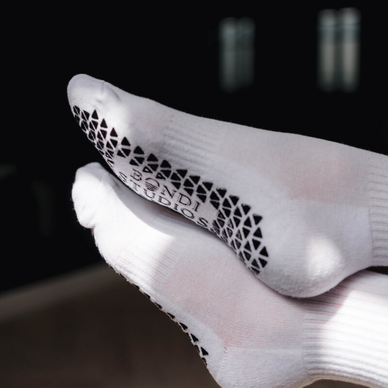 Pilates Club Grip Socks White